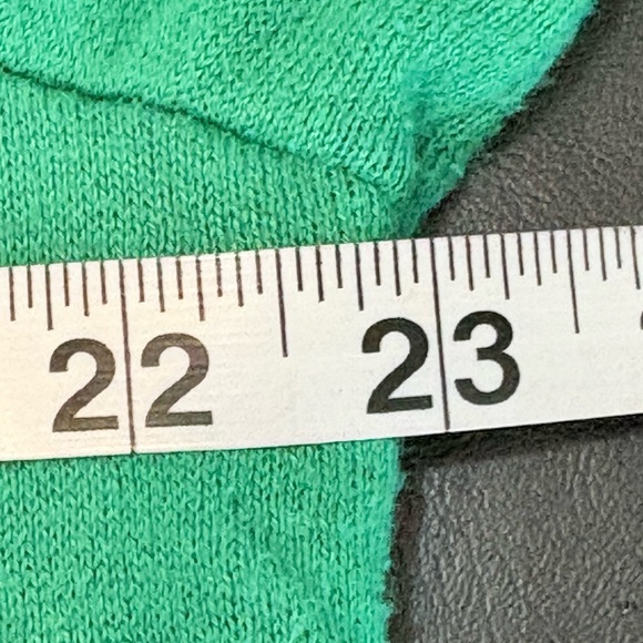 Quacker Factory Women L Sweater Green Blue Polka-Dot Cardigan With Attached Top - Picture 5 of 13